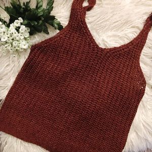 moon&madison Crop Top Maroon